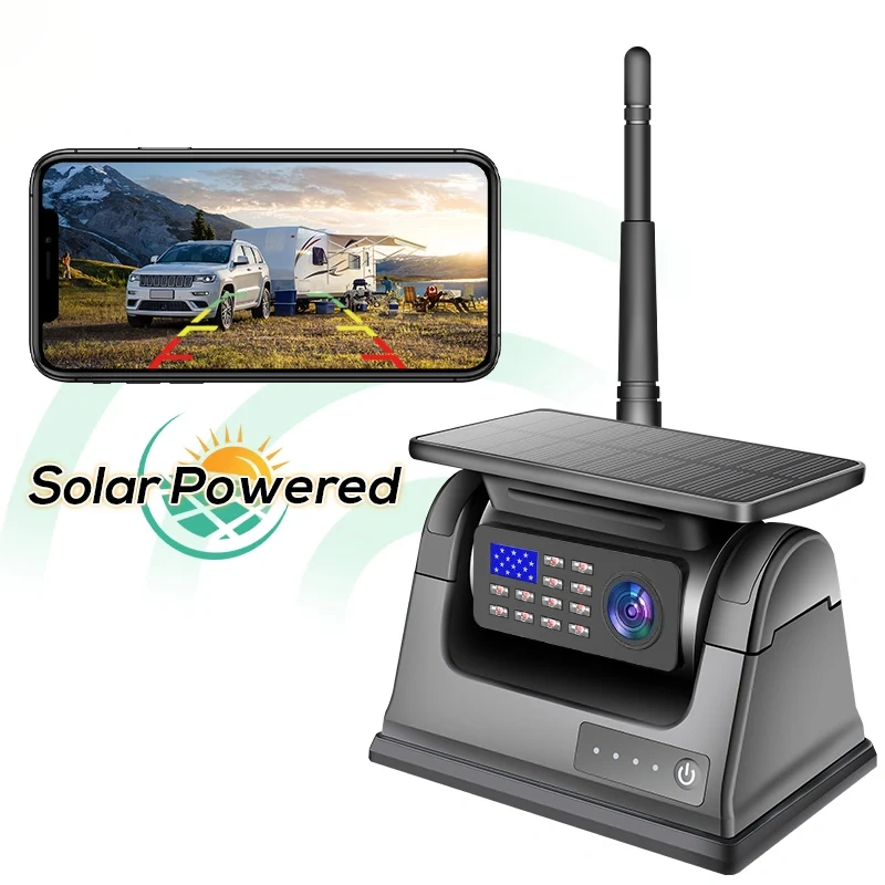 Solar-Powered 5G WiFi Magnetic Wireless Backup Camera , 1080p IR Night Vision, Compatible with iPhone and Android