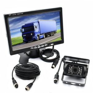 Vehicle IR LED Back up Reverse Camera 4-pin Connector + 7" LCD Color TFT Rear View Monitor 800*480 for Bus Truck RV